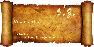 Vrba Zita névjegykártya